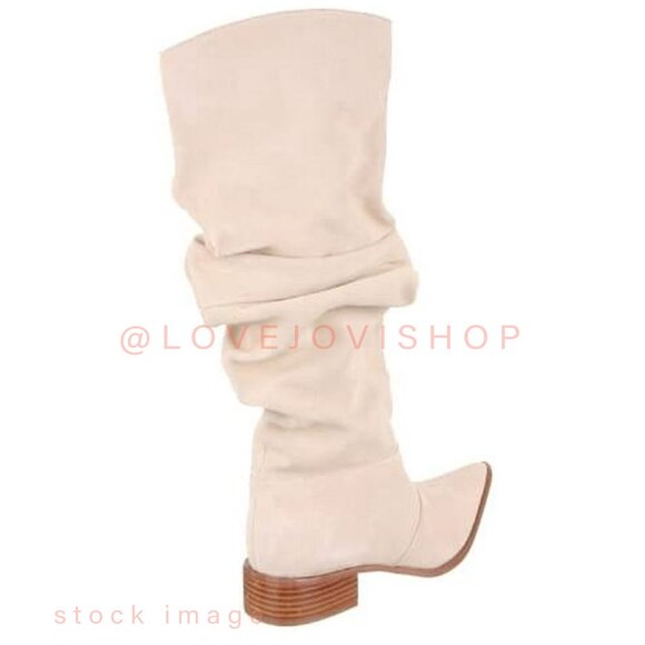 Boho Western | Cream Suede Slouch Boots | Giving Isabel Marant Vibes | Knee High - Picture 13 of 13